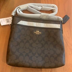 Coach zip file crossbody